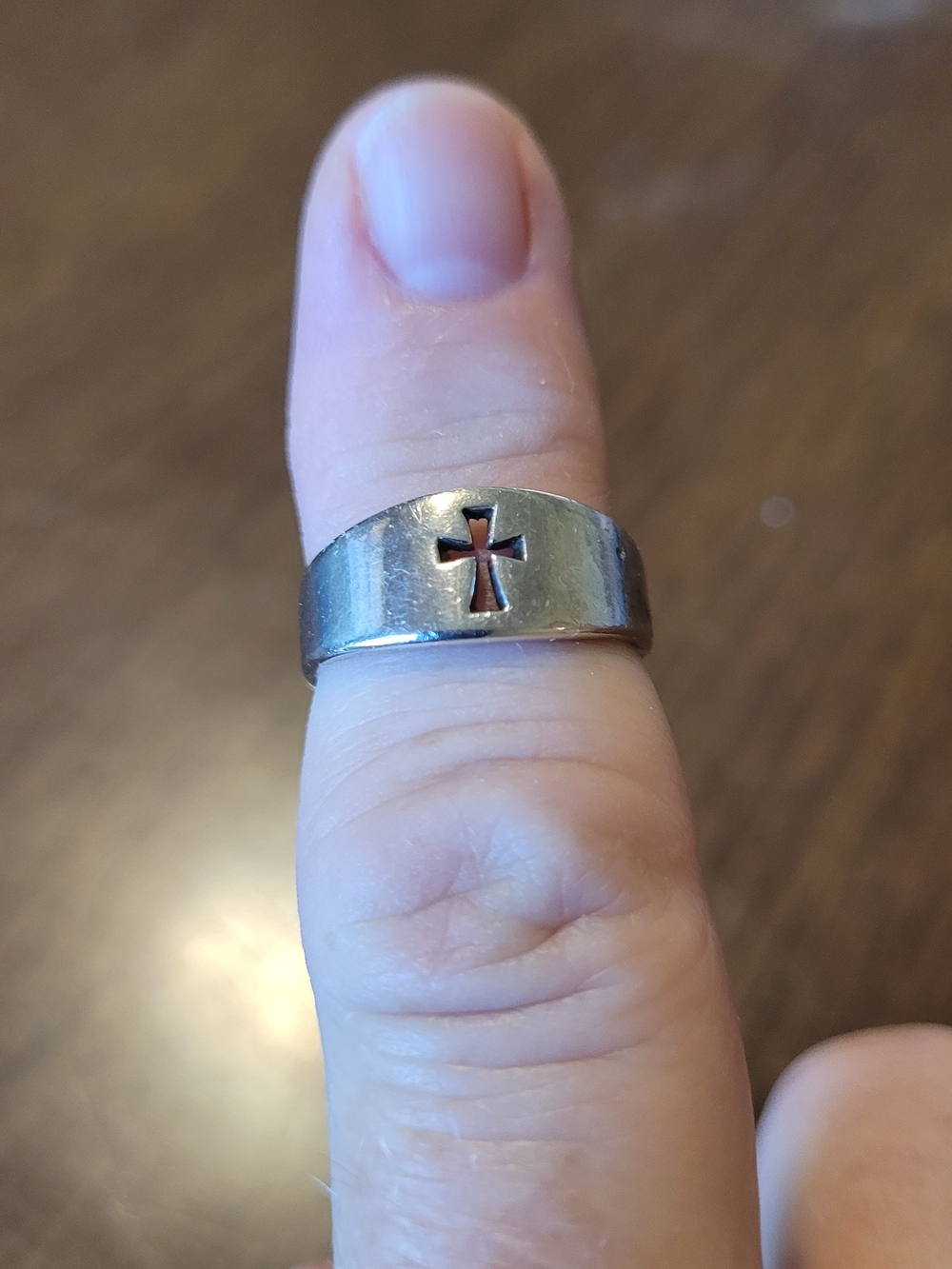 James Avery Silver Cross Cutout Ring